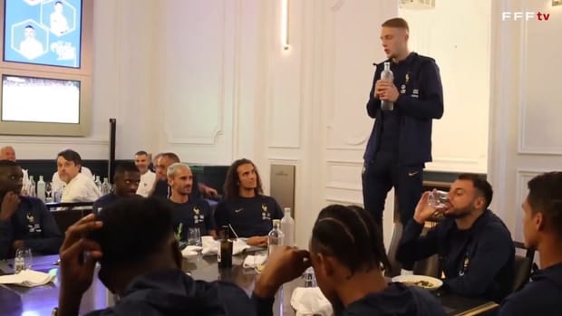 Initiation into the French national team for the new players